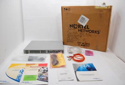 Nortel Networks Baystack 470-24T 24-Port 10/100 Stackable Ethernet Switch extras