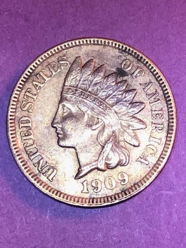 1909 INDIAN HEAD CENT MS CONDITION MINT STATE RED