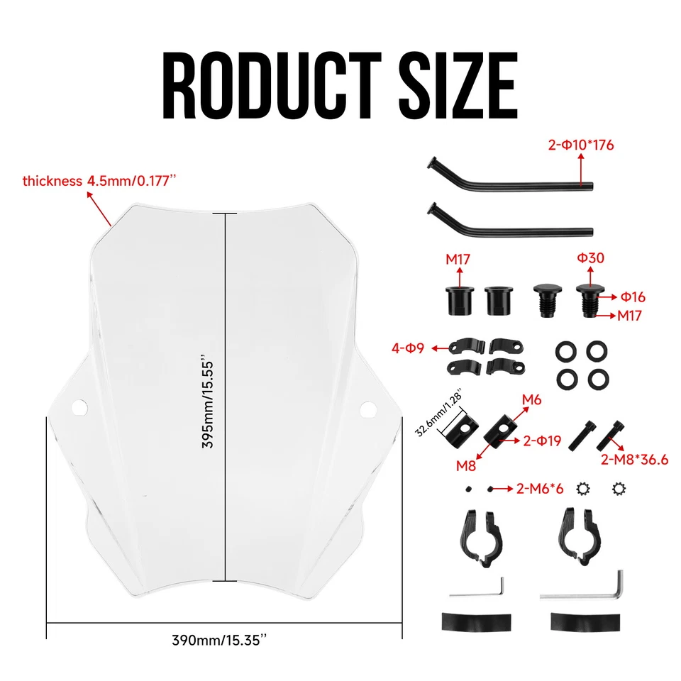 Guidão para-brisa Harley Softail Sportster Road King 7/8" 1" - Imagem 2 de 4