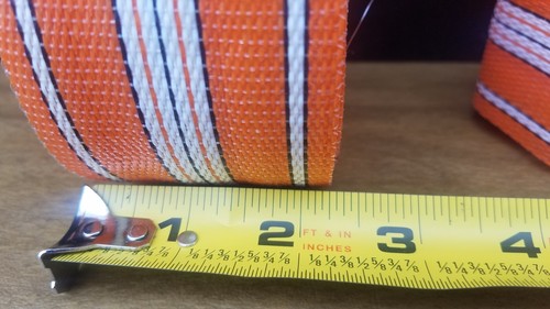 Vintage Wellington RE-WEB KIT Lawn Chair Webbing 79 Feet ORANGE & White - Picture 6 of 9