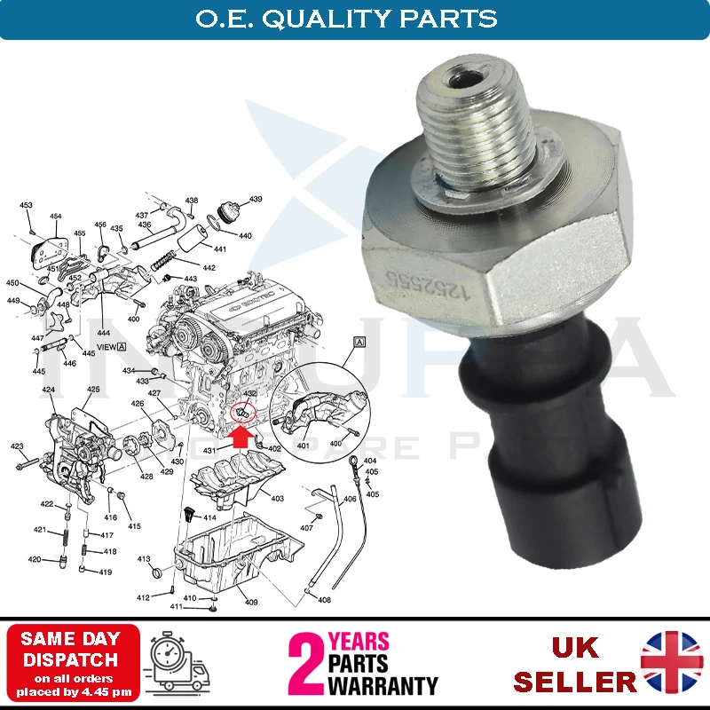 Oil Pressure Sensor Switch For Vauxhall Opel Corsa 1.0 1.2 Meriva 1.4 1.6 eBay