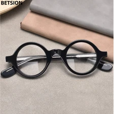 Vintage Round 41mm Lens Size Acetate Eyeglasses Frames Reading Glasses Full Rim