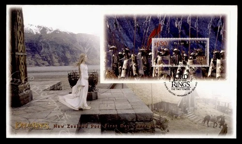 DR WHO 2002 NEW ZEALAND FDC LORD OF THE RINGS S/S $1.30 M74731