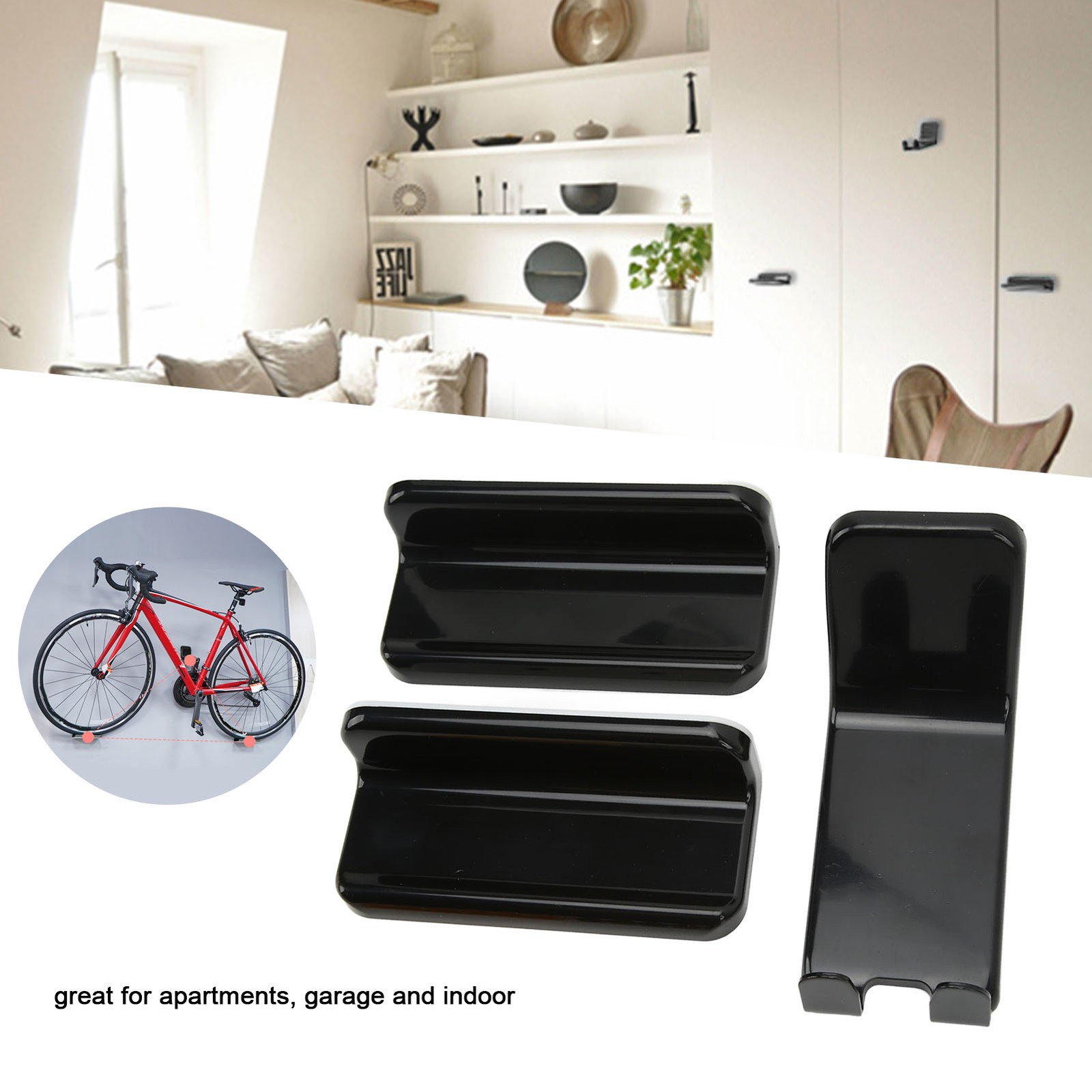 Space Saving Wall Bike Rack Strong Bearing Force For Garage Easy To Use