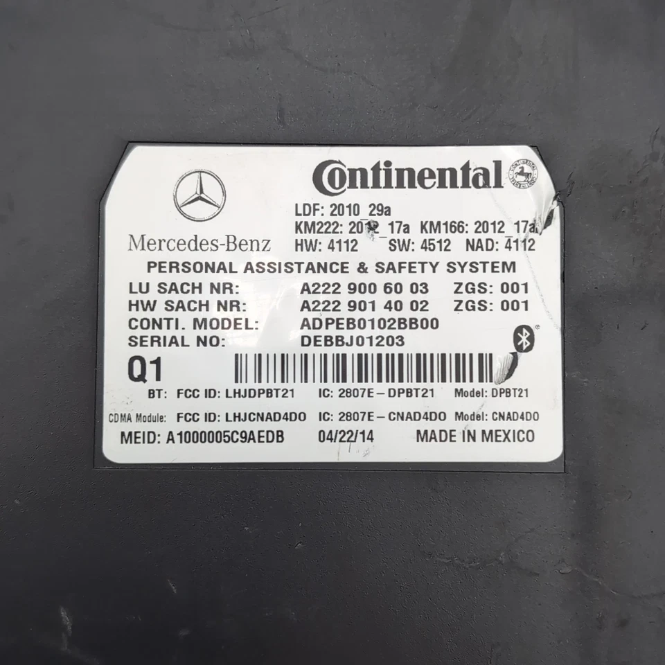 Módulo de comunicación Mercedes Benz C Cla Gl Gla Gl Ml Glk Clase E 2229006003 Foto 4 de 4