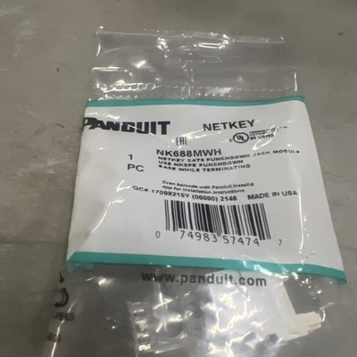 Panduit NetKey NK688MWH Cat6 Keystone Jack Module, White ~STSI
