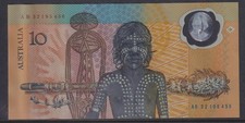 AUSTRALIAN BANKNOTE: 1988 $10 POLYMER COMMEMORATIVE CIRCULATED NOTE #LF11/31