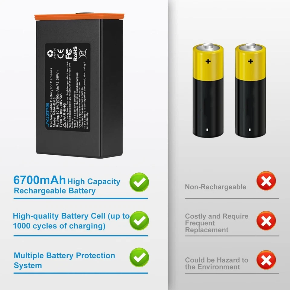 4Pack 6700mAh Battery for Moultrie Cellular Trail Cameras Edge 2/Edge 2 Pro/Edge - Image 3 of 4