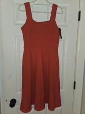 Tahari Fit Flare Dress Nwt Size Large Red