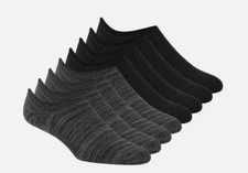 Skechers Men's Sport Ped Sock 16-pair Cushioned Footbed Black Size 8-12