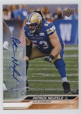 2024 Upper Deck CFL Auto Patrick Neufeld #59 Auto 0r2w