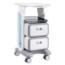 3 Tiers Lab Carts, Lab Utility Cart with 2 Drawers 1 Top Tray, Mobile Medical