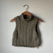 PrettyLittleThing Olive Chunky Knit Mock Neck...