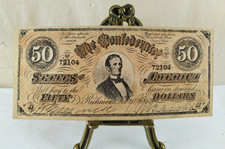 Confederate States of America $50 Bill  – Vintage Facsimile Reproduction Note