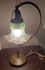 Vintage alte Jugendstil Lampe Tischlampe Leselampe Nachttischlampe 36cm hoch