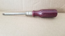 Vintage Wood Handle Carbon Steel Phillips Screwdriver Made in USA , VGC
