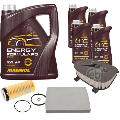 FEBI BILSTEIN Inspektionspaket 9L MANNOL Energy Formula PD 5W-40 für BMW X5 E70