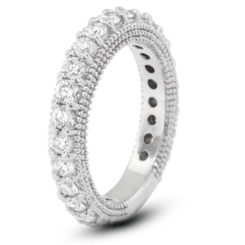 Anillo de oro blanco con diamantes naturales brillantes redondos D SI2 3,21 ctw D SI2 - Imagen 13 de 17