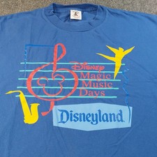 Vintage 90s Disney Magic Music Days Disneyland T Shirt Mens XL Blue Made USA