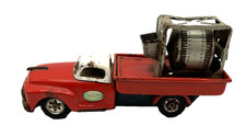 Vintage Japan Tin Toy Friction Concrete Mixer Truck Cement FOR PARTS/REPAIR ONLY