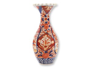 Japanese Imari Ruffle Top Vase