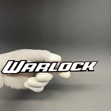 Custom Text Warlock 3d Car Emblem Multicolor Acrylic Car Badge Decal 1pc