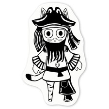 Aufkleber Sticker "Katze Pirat" (DW000463)
