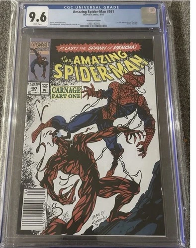 CGC 9.6 The Amazing Spider-Man #361 Newsstand Variant (Marvel Comics April 1992)