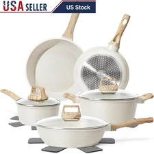 Nonstick Cookware Set All-in-One Pots Pans Durable Die-Cast Aluminum Easy Clean