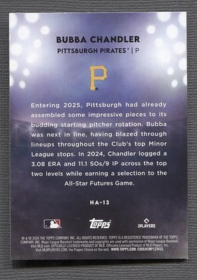 2026 Topps Home Field Advantage HA-13 Bubba Chandler RC SSP CASE 