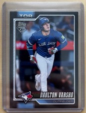 2026 Topps Series 1 #2 Daulton Varsho Toronto Blue Jays Black #55/75