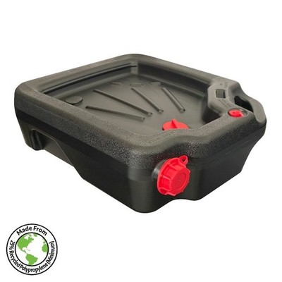 16-Quart Automotive Drain Pan Container for Oil Change Fluid Waste Disposal