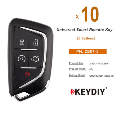 10x KEYDIY KD ZB07-5 Universal Smart Remote Key 5 Buttons