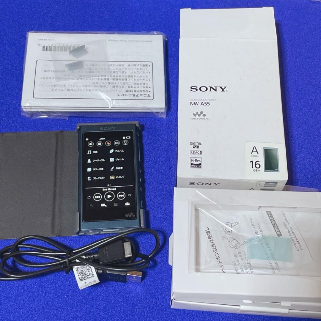 WALKMAN - SONY NW–A55 Moonlight Blue Near Mint] SONY NW-A55 Moonlit Blue Walkman 16GB Hi-Res MP3