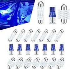 24-piece Universal Led Interior Light Kit Replacement Bulbs In Blue For Most Car 24-piece Universal Led Interior Light Kit Replacement Bulbs In Blue For Most Car