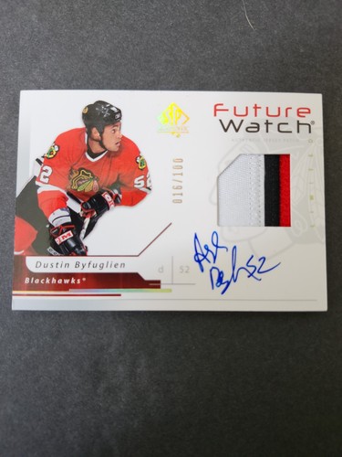 Dustin Byfuglien [Autograph Patch Limited] #173 2006 SP Authentic card