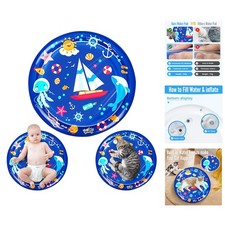 Ocean Blue Water-Filled Cat Cooling Pad - Interactive Toy for All Pets