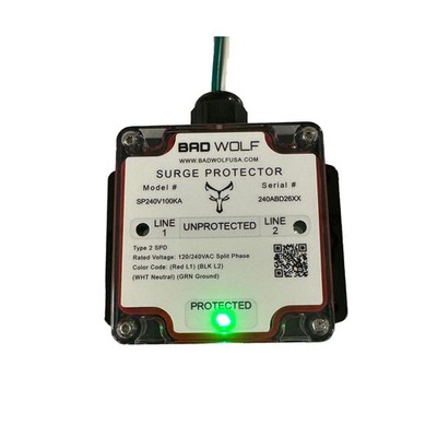 100kA Whole House Surge Protector with Overwatch, Split-Phase 240VAC Type 2 S...