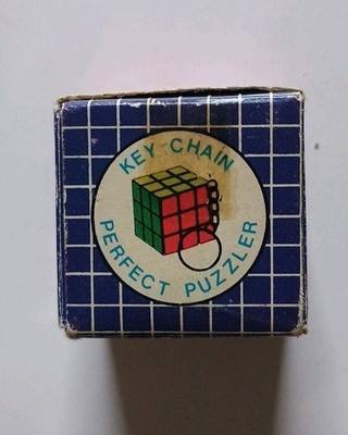 1980s Wonderful Key Ring Original Box Rubiks Cube Style Puzzle Game Vintage