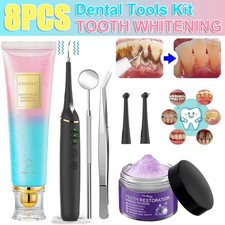 Dental Tooth Cleaning  Whitening Kit 3 Head Teeth Cleaner  Powder  Toothpaste
