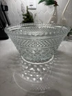 Vintage Anchor Hocking Wexford Glass Salad or Serving Bowl, EUC!
