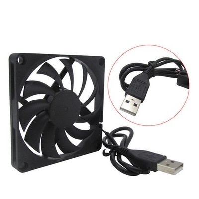 USB Mini Tragbarer Lüfter DC5V PC Desktop Computer Kühler Schwarz