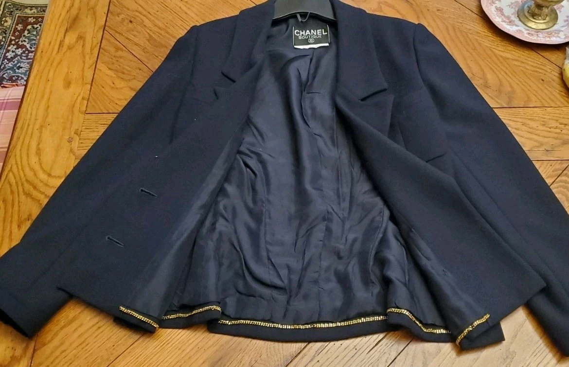 Giacca Chanel Blu Scuro Taglia S