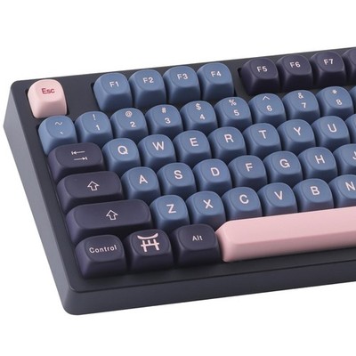 Tsungup Cherry Blossom MOA Keycaps-Pink Sakura,129 Keys Cute PBT Custom Keyca...