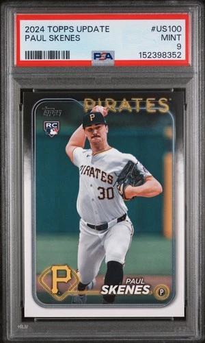2024 Topps Update #US100 Paul Skenes PSA 9 MINT ROOKIE RC