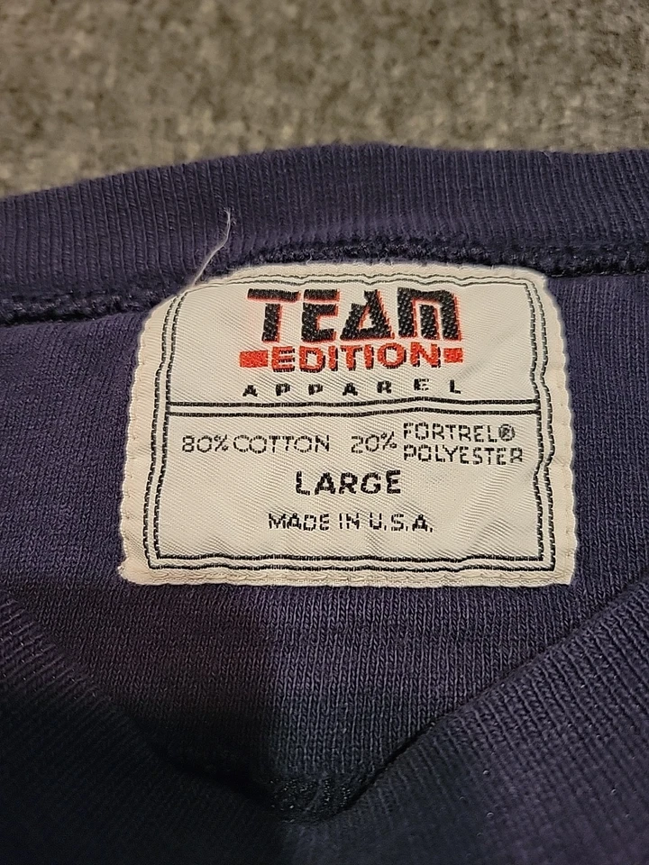 Sudadera De Colección Michigan Wolverines Cuello Redondo Para Hombres Talla LG Hecha en EE. UU. Años 90 Retro Foto 2 de 4