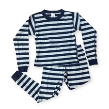 Hanna Andersson Striped Cotton Pajamas Set Long Sleeve Pants Kids Size 120