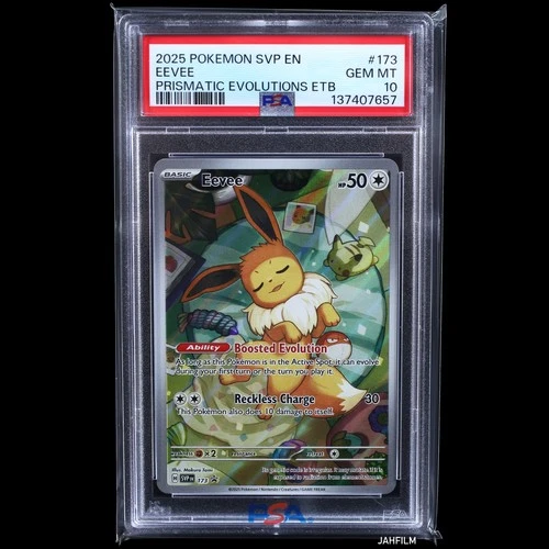 PSA 10 POKEMON 2025 SVP EN EEVEE PRISMATIC EVOLUTIONS ETB PROMO #173