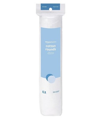 Amazon Basics Hypoallergenic 100% Cotton Rounds for Makeup Removal and Skincare,