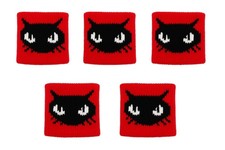 5er Set Fingerschweißband Rot Katze Schweiß...